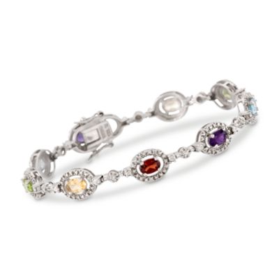 3.05 ct. t.w. Multi-Gem Bracelet in Sterling Silver &mdash; Alt Image 1