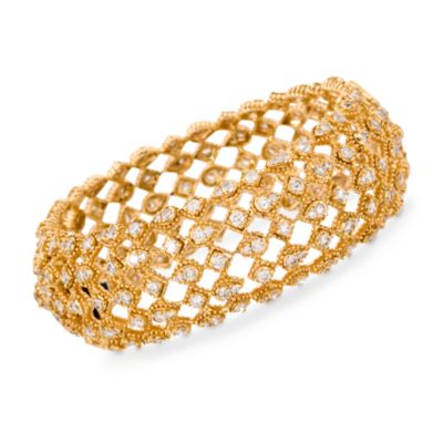 11.35 ct. t.w. Diamond Bangle Bracelet in 18kt Yellow Gold. 7" &mdash; Alt Image 1