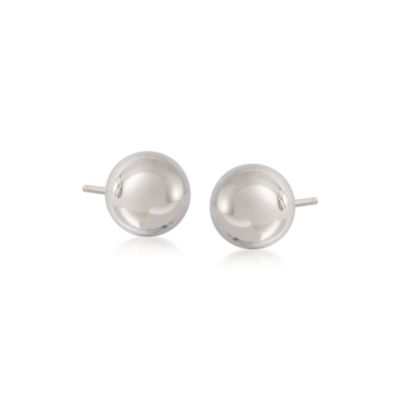 6mm Sterling Silver Ball Stud Earrings &mdash; Alt Image 1