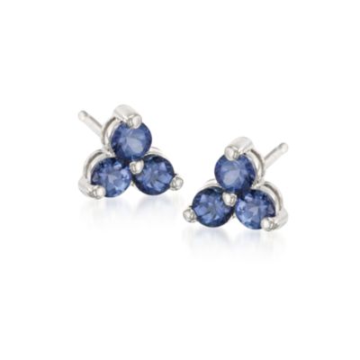 .55 ct. t.w. Tanzanite Stud Earrings in 14kt White Gold &mdash; Alt Image 1
