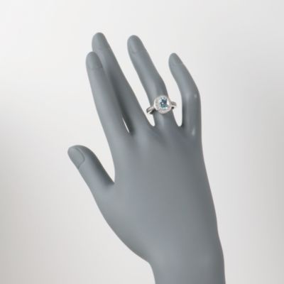 1.20 Carat Aquamarine and .30 ct. t.w. Diamond Ring in 14kt White Gold &mdash; Alt Image 2