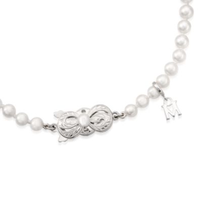 Mikimoto 7.5x7mm A1 Akoya Pearl Necklace With 18kt White Gold Clasp. 18" &mdash; Alt Image 2