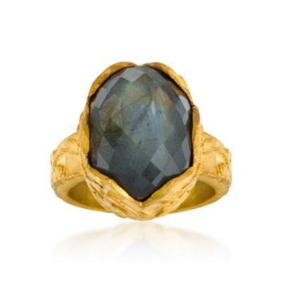 Labradorite Ring in Vermeil &mdash; Alt Image 1