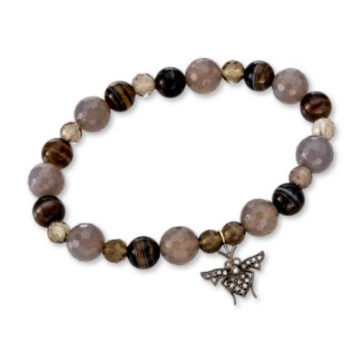 .10 ct. t.w. Diamond Insect Charm Bracelet In Sterling Silver and Vermeil &mdash; Alt Image 1