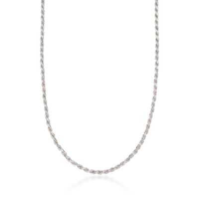 Men's Sterling Silver 3mm Rope Chain Necklace. 24" &mdash; Alt Image 1