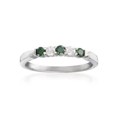 .15 ct. t.w. White and .30 ct. t.w. Green Diamond Ring in 14kt White Gold &mdash; Alt Image 1