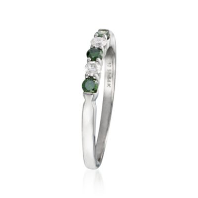 .15 ct. t.w. White and .30 ct. t.w. Green Diamond Ring in 14kt White Gold &mdash; Alt Image 3