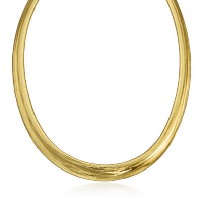 Italian Flex Omega Necklace With 14kt Yellow Gold &mdash; Alt Image 1