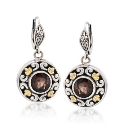 Balinese 4.05 ct. t.w. Smoky Quartz Earrings In Two-Tone  &mdash; Alt Image 1
