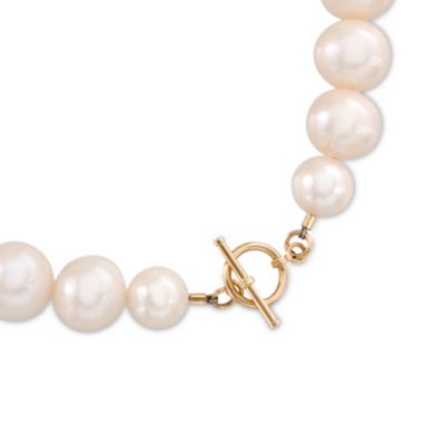 9-11mm Cultured Pearl Necklace With Pave Natural Diamonds and Multi-Gem Beads With 14kt Yellow Gold Clasp &mdash; Alt Image 2