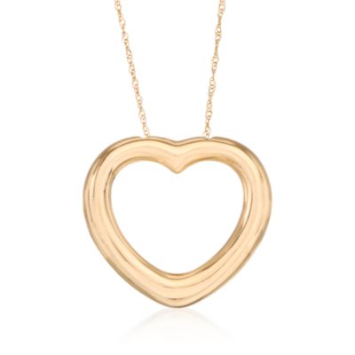 14kt Yellow Gold Heart Necklace &mdash; Alt Image 1
