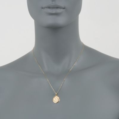 14kt Yellow Gold Cupid Necklace. 18" &mdash; Alt Image 2