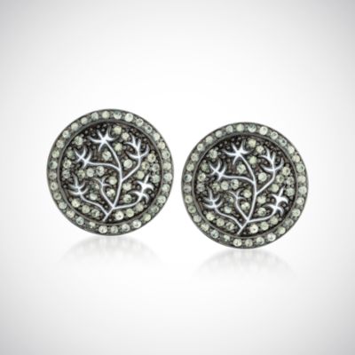 M.C.L. Designs 4.90 ct. t.w. Green Sapphire Dome Stud Earrings in Sterling Silver &mdash; Alt Image 1