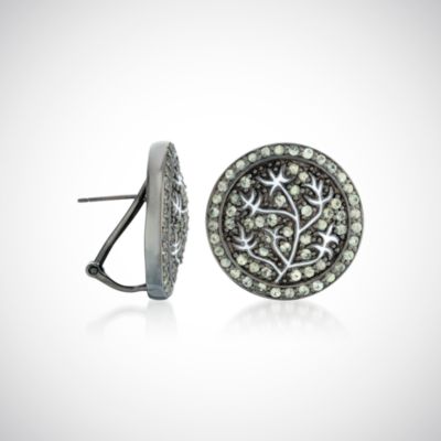 M.C.L. Designs 4.90 ct. t.w. Green Sapphire Dome Stud Earrings in Sterling Silver &mdash; Alt Image 2