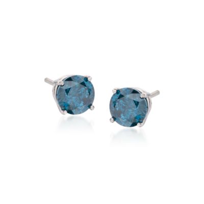 1.50 ct. t.w. Blue Diamond Earrings in 14kt White Gold &mdash; Alt Image 1