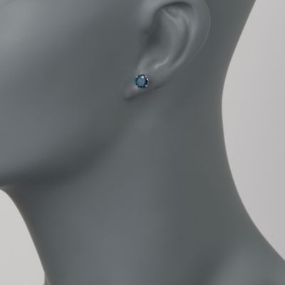 1.50 ct. t.w. Blue Diamond Earrings in 14kt White Gold &mdash; Alt Image 2
