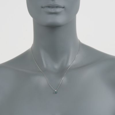 .25 Carat Blue Diamond Pendant Necklace in 14kt White Gold. 18" &mdash; Alt Image 2