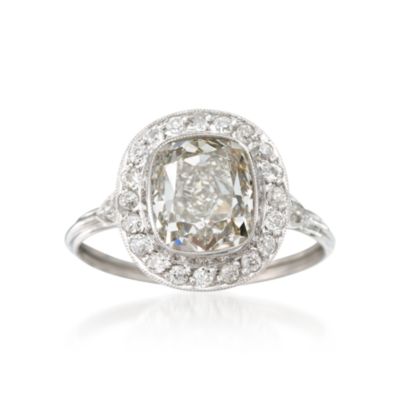 C. 1950 Vintage 3.29 ct. t.w. Diamond Ring in Platinum. Size 7 &mdash; Alt Image 1