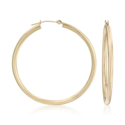 14kt Yellow Gold Hoop Earrings &mdash; Alt Image 1