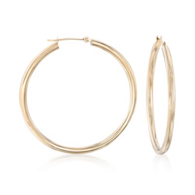 14kt Yellow Gold Hoop Earrings &mdash; Alt Image 1