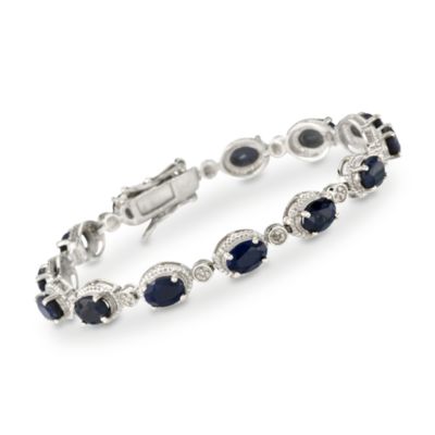 9.10 ct. t.w. Sapphire Bracelet in Sterling Silver &mdash; Alt Image 1