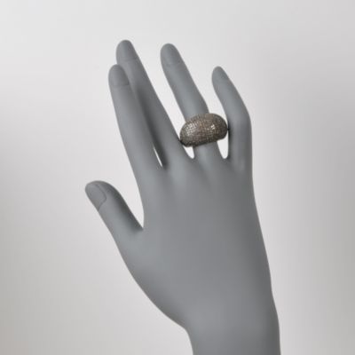 3.80 ct. t.w. Pave Diamond Dome Ring in Sterling Silver and 14kt Yellow Gold. Size 8 &mdash; Alt Image 2