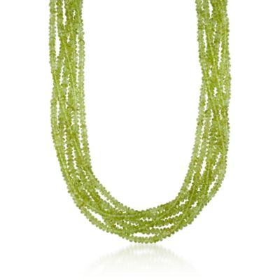 Peridot Torsade Necklace in 14kt Yellow Gold &mdash; Alt Image 1