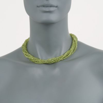 Peridot Torsade Necklace in 14kt Yellow Gold &mdash; Alt Image 2