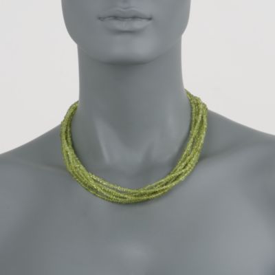 Peridot Torsade Necklace in 14kt Yellow Gold &mdash; Alt Image 3