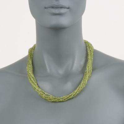 Peridot Torsade Necklace in 14kt Yellow Gold &mdash; Alt Image 4