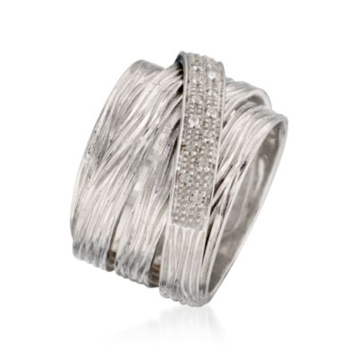 .10 ct. t.w. Diamond Multi-Band  Ring in Sterling Silver &mdash; Alt Image 3