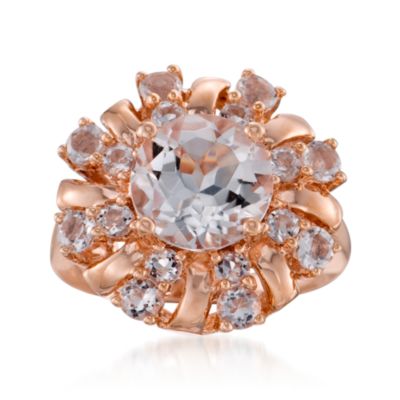 4.15 ct. t.w. Rock Crystal Ring In Rose Vermeil &mdash; Alt Image 1