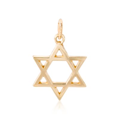 Rembrandt 14kt Yellow Gold Star of David Charm &mdash; Alt Image 1