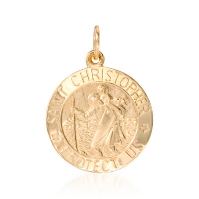 Rembrandt 14kt Yellow Gold St. Christopher Charm &mdash; Alt Image 1