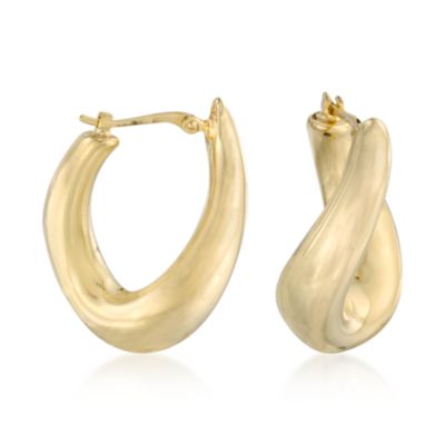 14kt Yellow Gold Hoop Earrings &mdash; Alt Image 1