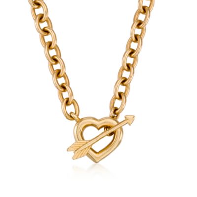 C. 1994 Vintage Tiffany Jewelry 18kt Yellow Gold Heart Necklace. 17" &mdash; Alt Image 1