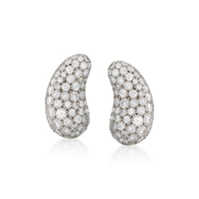 C. 1980 Vintage Tiffany Jewelry 4.00 ct. t.w. Diamond Earrings In Platinum &mdash; Alt Image 1