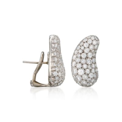 C. 1980 Vintage Tiffany Jewelry 4.00 ct. t.w. Diamond Earrings In Platinum &mdash; Alt Image 2