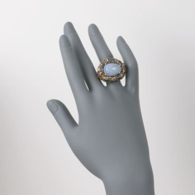 Blue Chalcedony Ring With Multi-Gem in Sterling Silver &mdash; Alt Image 2