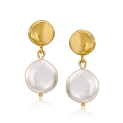 Cultured Pearl Earrings In 14kt Yellow  &mdash; Alt Image 1