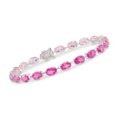 15.00 ct. t.w. Pink Topaz Bracelet in 14kt White Gold &mdash; Alt Image 1