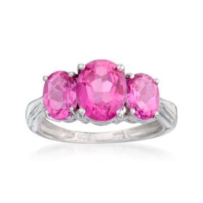3.50 ct. t.w. Pink Topaz Ring in 14kt White Gold &mdash; Alt Image 1
