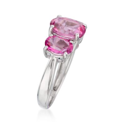 3.50 ct. t.w. Pink Topaz Ring in 14kt White Gold &mdash; Alt Image 3