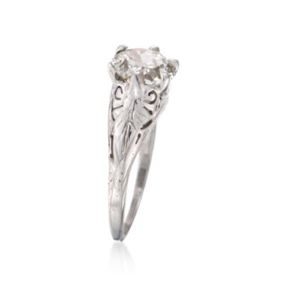 C. 1990 Vintage 1.50 Carat Diamond Solitaire Engagement Ring in 14kt White Gold. Size 5.75 &mdash; Alt Image 2