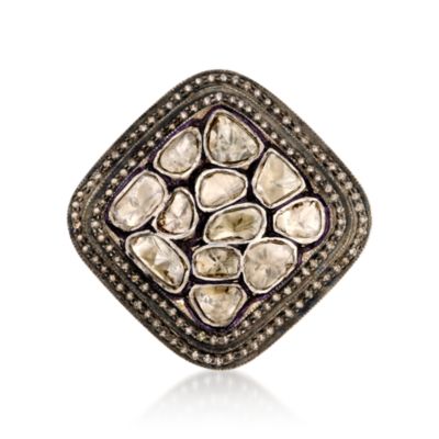 3.10 ct. t.w. Diamond Ring In Sterling Silver and 14kt Yellow Gold &mdash; Alt Image 1