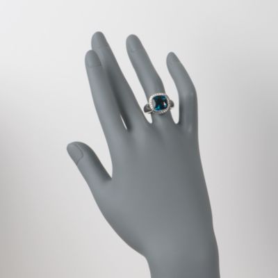 6.55 Carat London Blue Topaz Ring in Sterling Silver &mdash; Alt Image 2