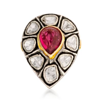 1.85 Carat Pink Tourmaline and .60 ct. t.w. Diamond Ring In Sterling Silver and 14kt Yellow Gold &mdash; Alt Image 1