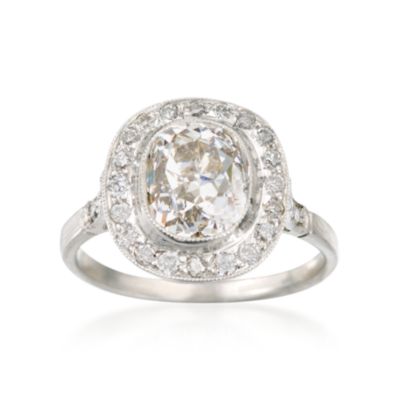 C. 2000 Vintage 2.79 ct. t.w. Diamond Ring in Platinum. Size 6.5 &mdash; Alt Image 1