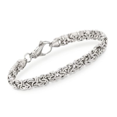 Italian Sterling Silver Byzantine Bracelet &mdash; Alt Image 1