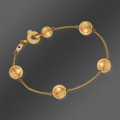 Roberto Coin "Palini" 18kt Yellow Gold Bead Bracelet. 7" &mdash; Alt Image 1